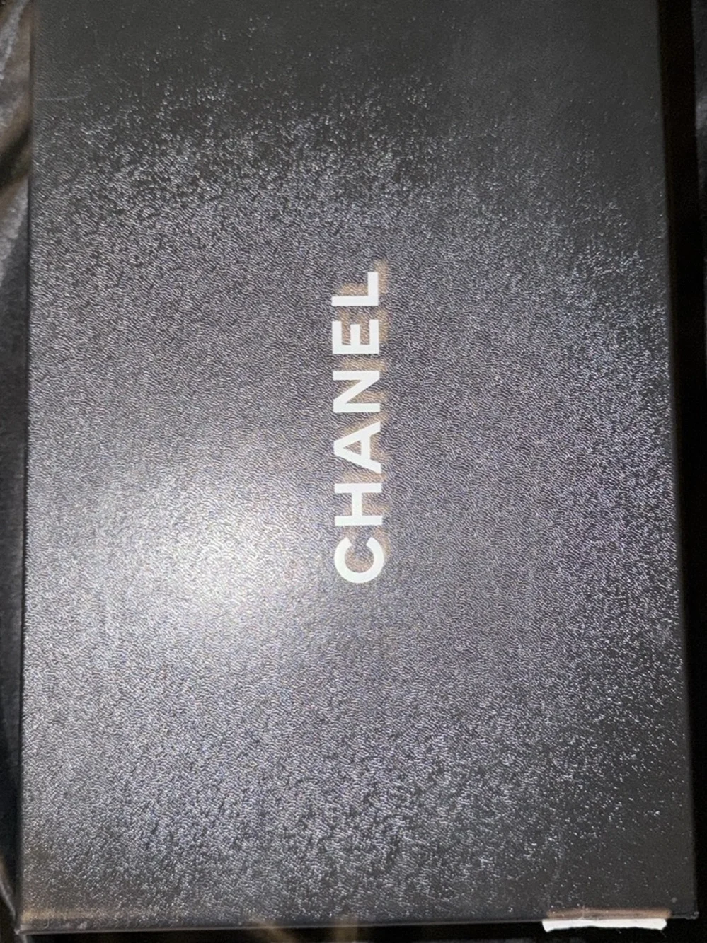 CHANEL White Leather Slingback Thong Sandals with Gold CC